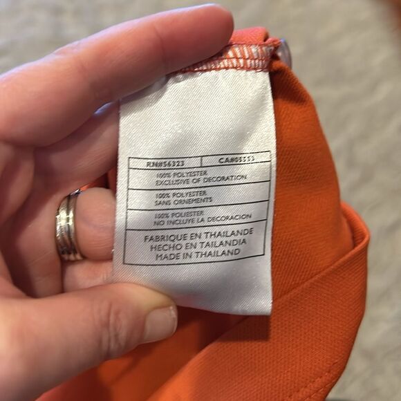 Nike golf men’s orange logo‎ polyester shorts sleeveless polo size large - Picture 7 of 9